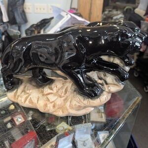 Black Panther Ceramic Sculpture
